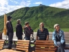 Fröhliche Gesichter von Reto Schachtler und Paulina Bobst kurz vor dem Abmarsch
