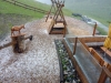 Ein kurzes Gewitter mit Hagel, Blitz und Donner