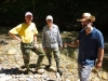 Exkursionsleiter Peter Stadelmann mit Armin Meyer und Reto Schachtler